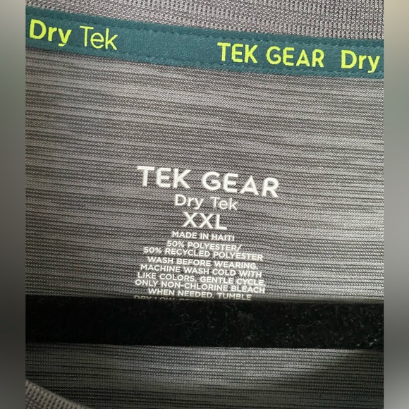Tek Gear Gray Dry Tek Short Sleeve Tee | Size XXL NWT - Picture 2 of 5